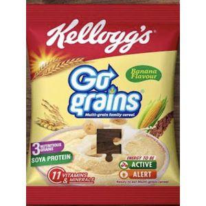 Kellogg's Go Grains Banana Flavour Cereal Sachet 400 g