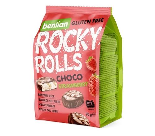 Benlian Rocky Rolls Choco Strawberry 70 g