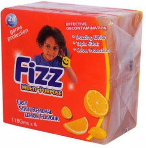 Fizz Lemon Flavour Multi-Purpose Bar Soap 118 g x4