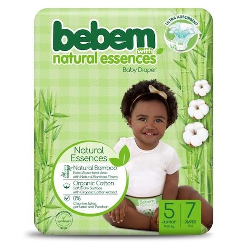 Bebem Natural Essences Baby Diaper Size 5 Junior 11-25 kg x7