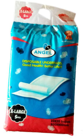 Little Angel Disposable Underpads X-Large 23 x 25 Inches x5