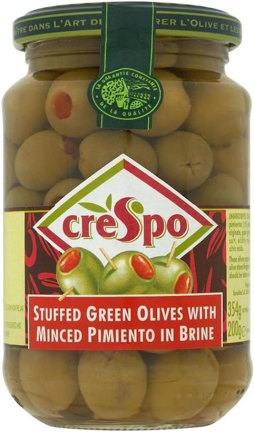Crespo Stuffd Green Olives With Pimiento In Brine 354 g