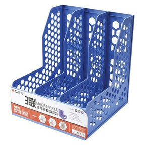 M & G Round Hole Magazine Container 3Cells Pp Blue
