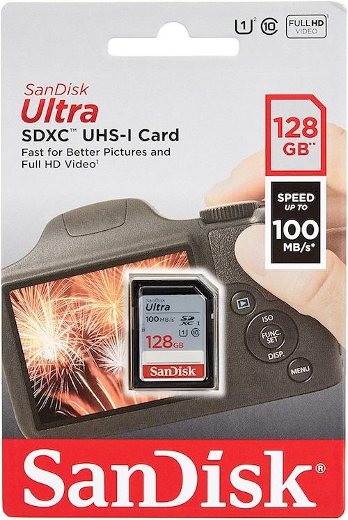 SanDisk 128 GB Ultra SDHC 100Mb/S Class 10 Uhs-1 SDSDunr-128 g-GN3IN