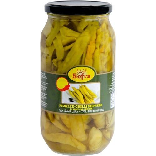 Sofra Pickled Chilli Peppers In Brine & Vinegar 880 g