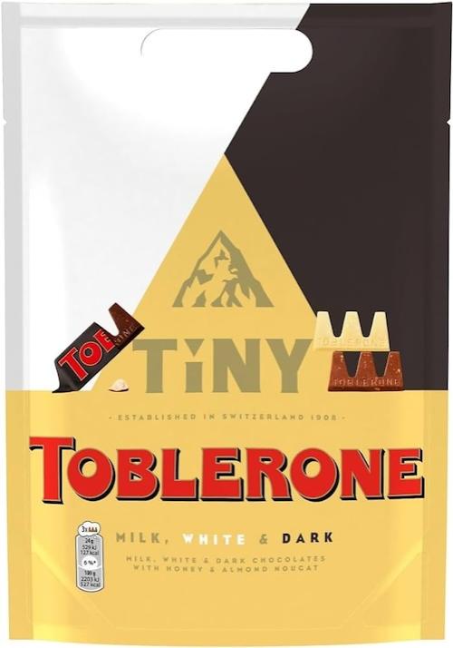 Toblerone Tiny Milk & White & Dark Chocolate With Honey & Almond Nougat 180 g