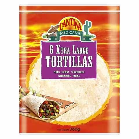 Cantina Mexicana Xtra Large Flour Tortillas 360 g x6