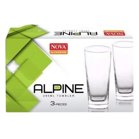 Nova Glassware Alpine Tumbler 280 ml No.TNV-001 x3
