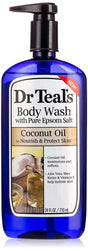 Dr Teal's Body Wash Coconut Oil Pure Nourish & Protect Epsom Salt 710 ml