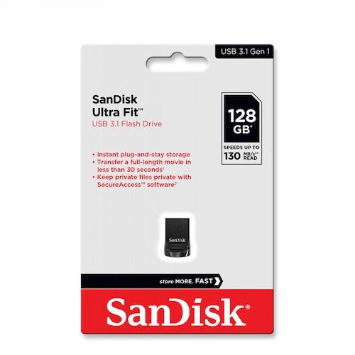 SanDisk 128 GB Ultra Fit 3.0 Flash Drive 130 MB/s SDCZ430-128G-G46