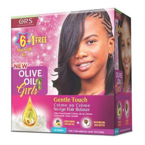 ORS Touch-Up Kit Olive Oil Girls Gentle Touch No-Lye Hair Relaxer Normal 6+1