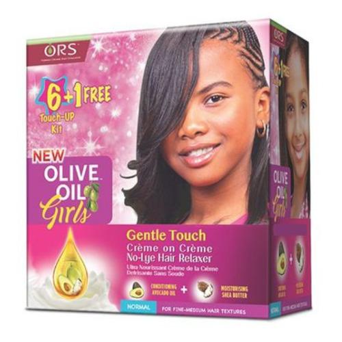 ORS Touch-Up Kit Olive Oil Girls Gentle Touch No-Lye Hair Relaxer Normal 6+1