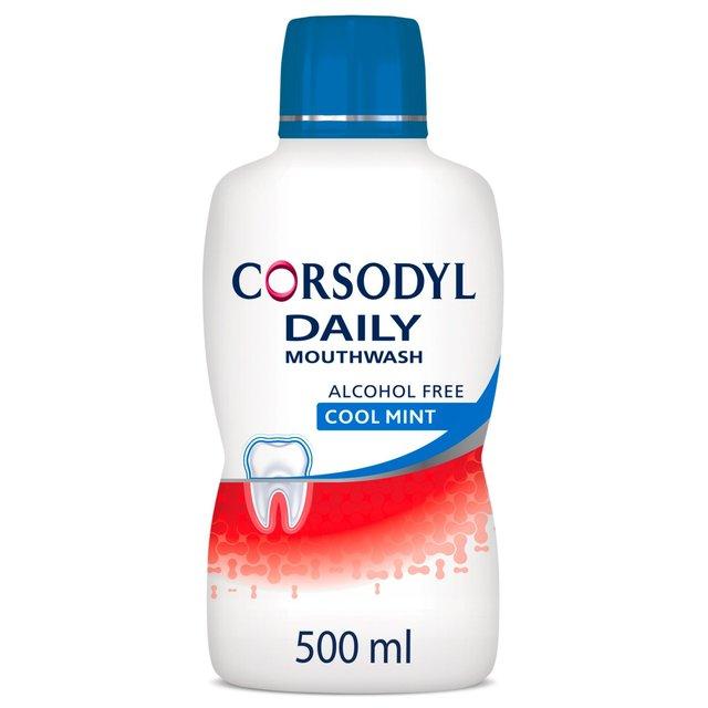 Corsodyl Mouthwash Cool Mint Alcohol-Free 500 ml