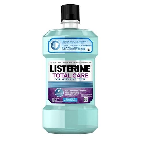 Listerine Mouthwash Total Care Clean Mint For Sensitive Teeth 250 ml