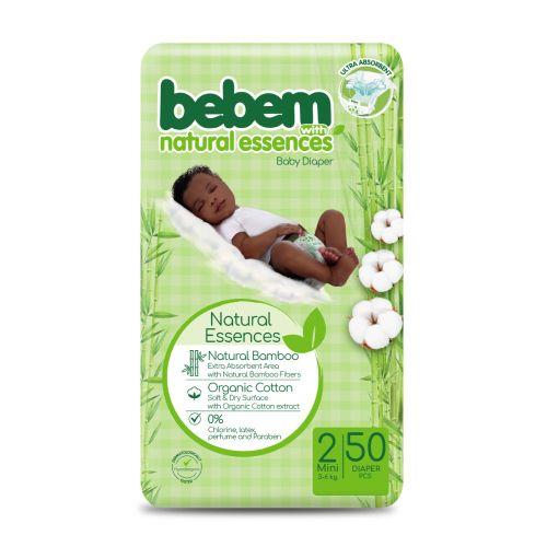 Bebem Natural Essences Baby Diaper Size 2 Mini 3-6 kg x50