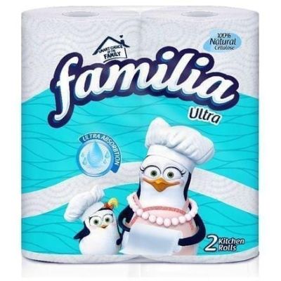 Familia Ultra Strong & Absorbent Kitchen Towel 2 Ply 2 Rolls