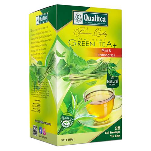 Buy Qualitea Natural Green Tea Mint & Lemongrass 50 g x25 in Nigeria ...