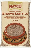 Natco Masoor Whole Brown Lentils 500 g