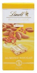 Lindt Swiss Classic White Chocolate Almond Nougat 100 g