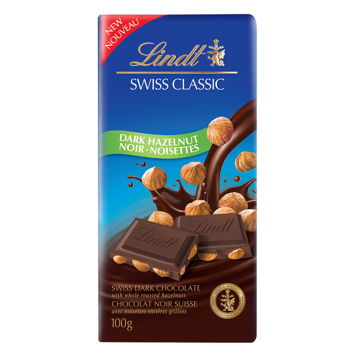 Lindt Swiss Classic Dark Chocolate Hazelnut 100 g