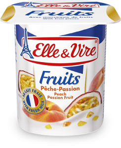 Elle & Vire Yoghurt Peach Passion Fruit 125 g x4
