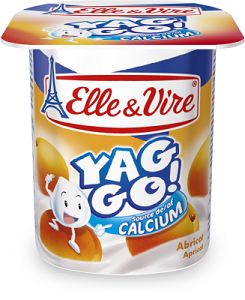 Elle & Vire Yag Go! Yoghurt Apricot 125 g x4