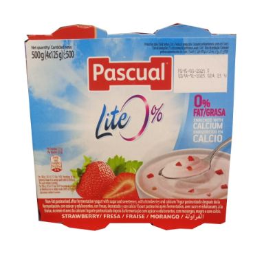 Pascual Yoghurt Non Fat Strawberries 125 g x4