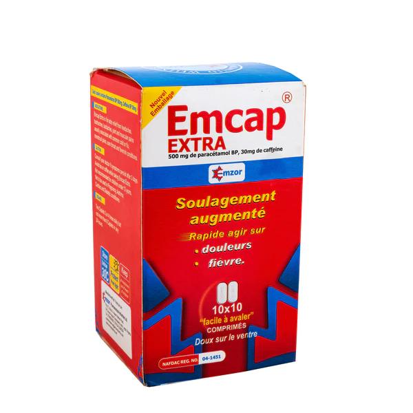 Buy Emcap Extra Paracetamol 500 mg x10 in Nigeria | Headaches & Pain ...