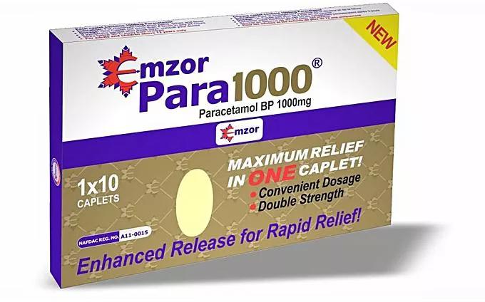 Emzor Para 1000 Paracetamol 10 Caplets