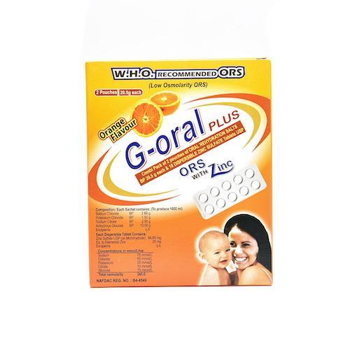 G-Oral Plus ORS x2 + Dispersible Zinc Sulfate Tablets 20.5 g x10