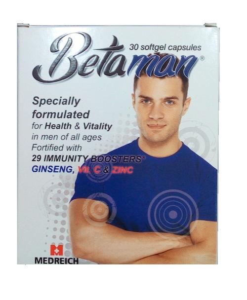 Betaman Specially Formulated 30 Soft Gel Capsules