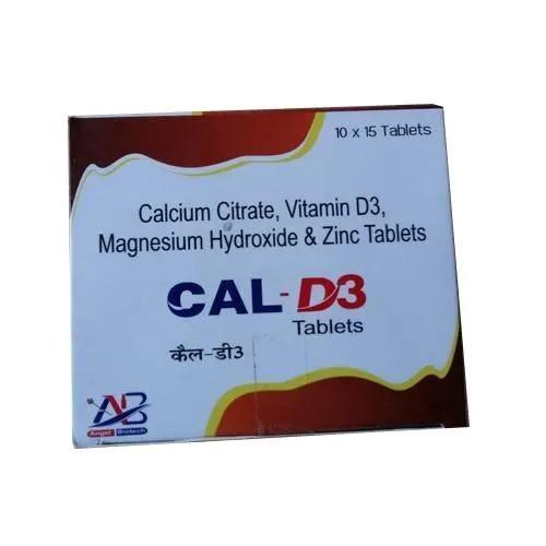Cal D3 Calcium Citrate, Vitamin D3, Magnesium Hydroxide & Zinc 10 Tablets