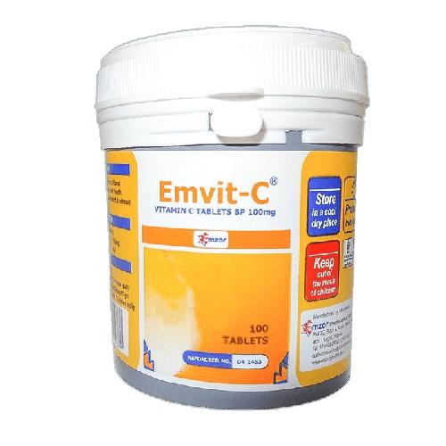 Em-Vit-C Vitamin C Tablets x100