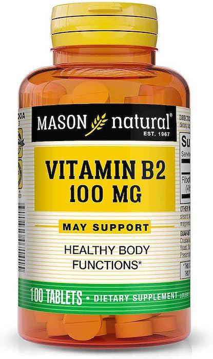 Mason Natural Vitamin B2 100 mg x100 Tablets