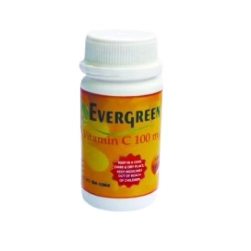 Evergreen Chewable Vitamin C 100 mg x 100 Tablets