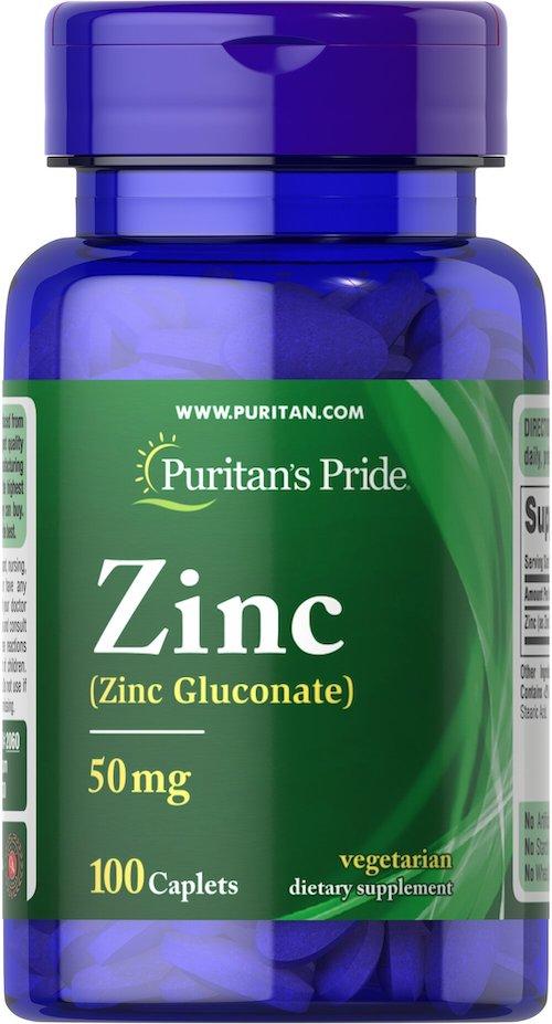 Puritan's Pride Zinc 50 mg x100 Caplets