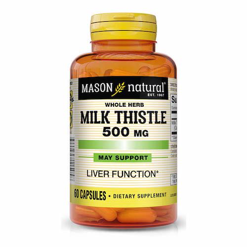 Mason Natural Milk Thistle 500 mg 60 Capsules