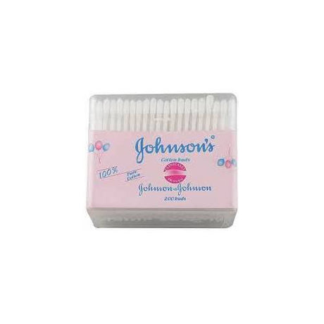 Johnson's cotton buds packaging on a white background