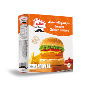 Al Kabeer Breaded Chicken Burger 400 g x8