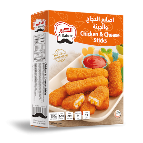 Al Kabeer Chicken & Cheese Sticks 250 g x10