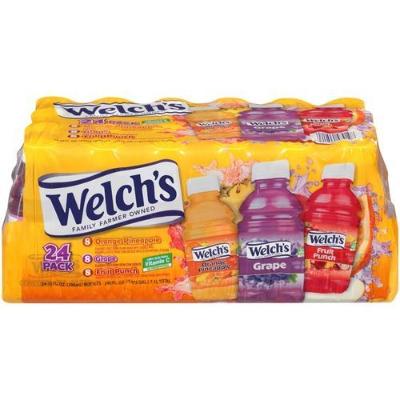 Welch's Family Farmer Owned Drink 29.5 cl x24 (8 Grape, 8 Orange Pineapple, 8 Punch Fruit)