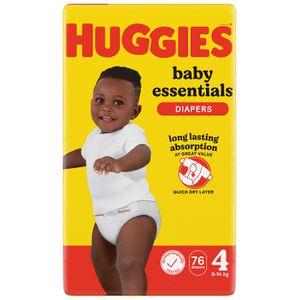 Huggies Baby Essentials Size 4 Diapers 8-14 kg x76