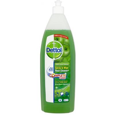 Dettol Anti-Bacterial Spray & Wipe Floor Cleaner Green Apple 1 L