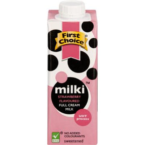 First Choice UHT Full Cream Milk Milki Strawberry 250 ml