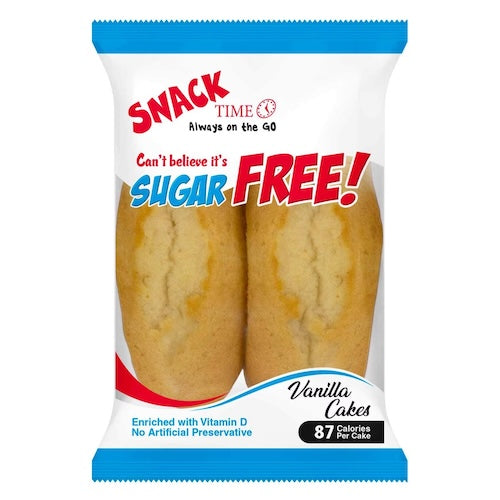 Snack Time Sugar Free Cakes Vanilla 46 g