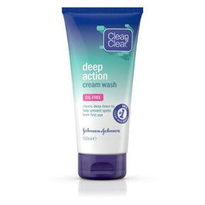 Clean & Clear Oil-Free Deep Action Cream Wash 150 ml