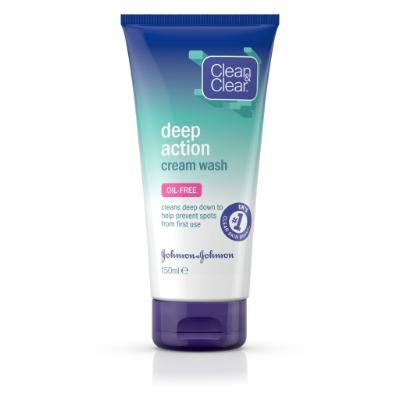 Clean & Clear Oil-Free Deep Action Cream Wash 150 ml