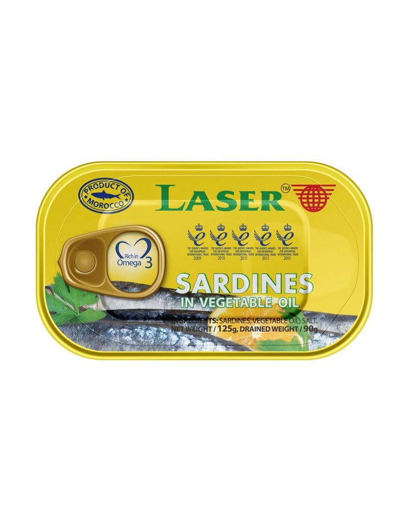 Laser Sardines In Sunflower Oil 125 g
