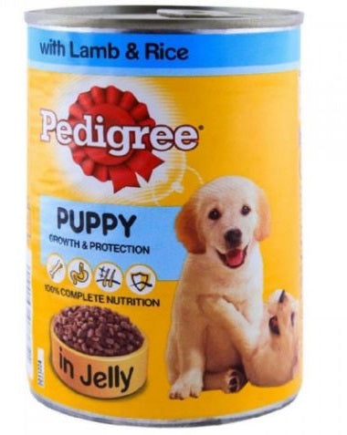 Buy Pedigree Dog Food Puppy In Jelly With Lamb Rice 385 g in