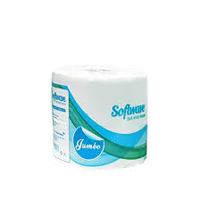 Softwave Jumbo Soft White Tissue 2 Ply 4 Rolls